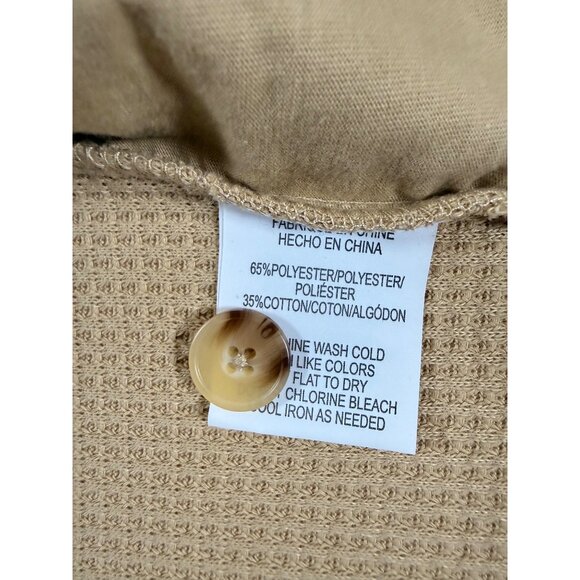O’Neill Women’s XS Waffle Knit Jacket Shacket Tan Button Front NWT Neutral Cozy - Picture 14 of 16